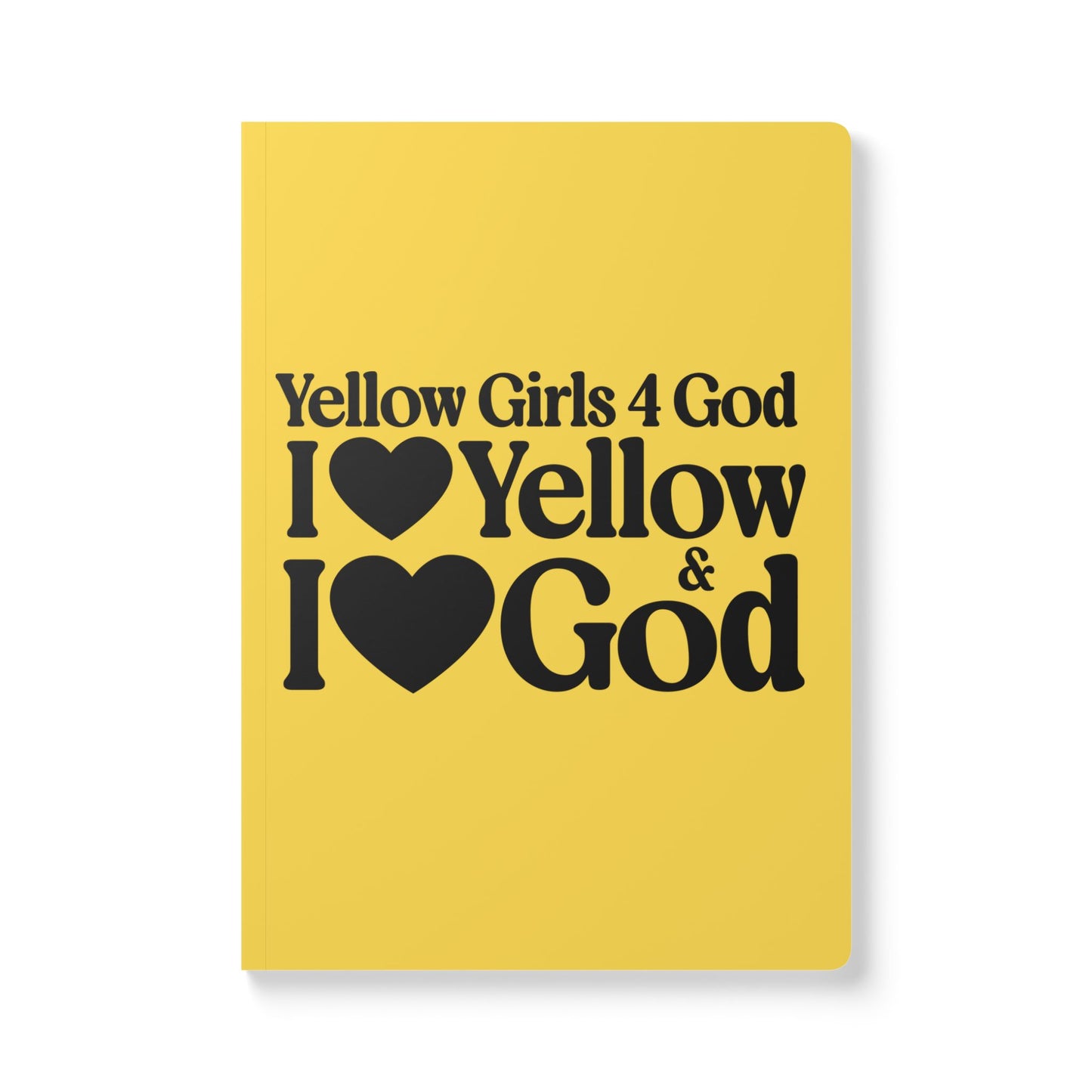 Yellow Girls 4 God Softcover Journal – Double-Sided Inspirational Faith Journal | 100 or 200 Pages | Notebook for Girls & Women Who Love God