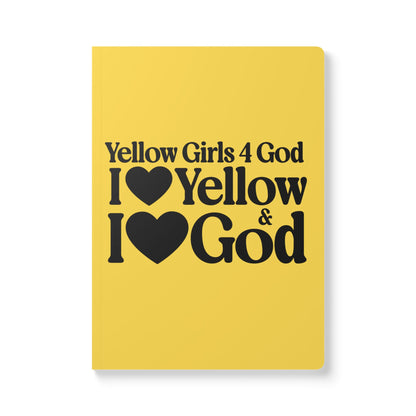 Yellow Girls 4 God Softcover Journal – Double-Sided Inspirational Faith Journal | 100 or 200 Pages | Notebook for Girls & Women Who Love God