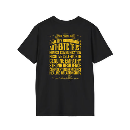 Secure Yellow Design Unisex T-Shirt - Confidence You Can Feel & Faith You Can Wear