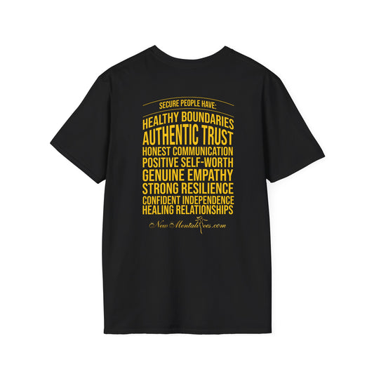 Secure Yellow Design Unisex T-Shirt - Confidence You Can Feel & Faith You Can Wear