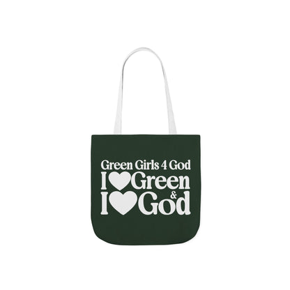 Green Girls 4 God Tote Bag - You are A Leader, Helpful, Healthy, Joyful, Generous, Harmonious and Secure!