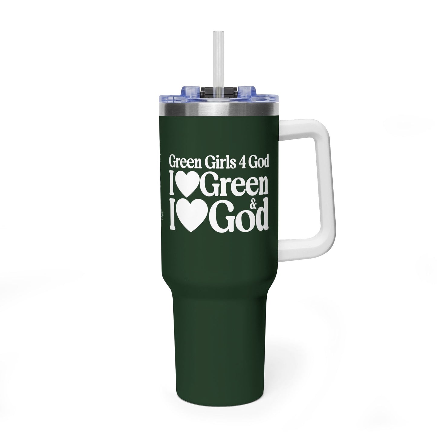 Green Girls 4 God Colorful Tumbler - Faith Filled Women Who Love Green