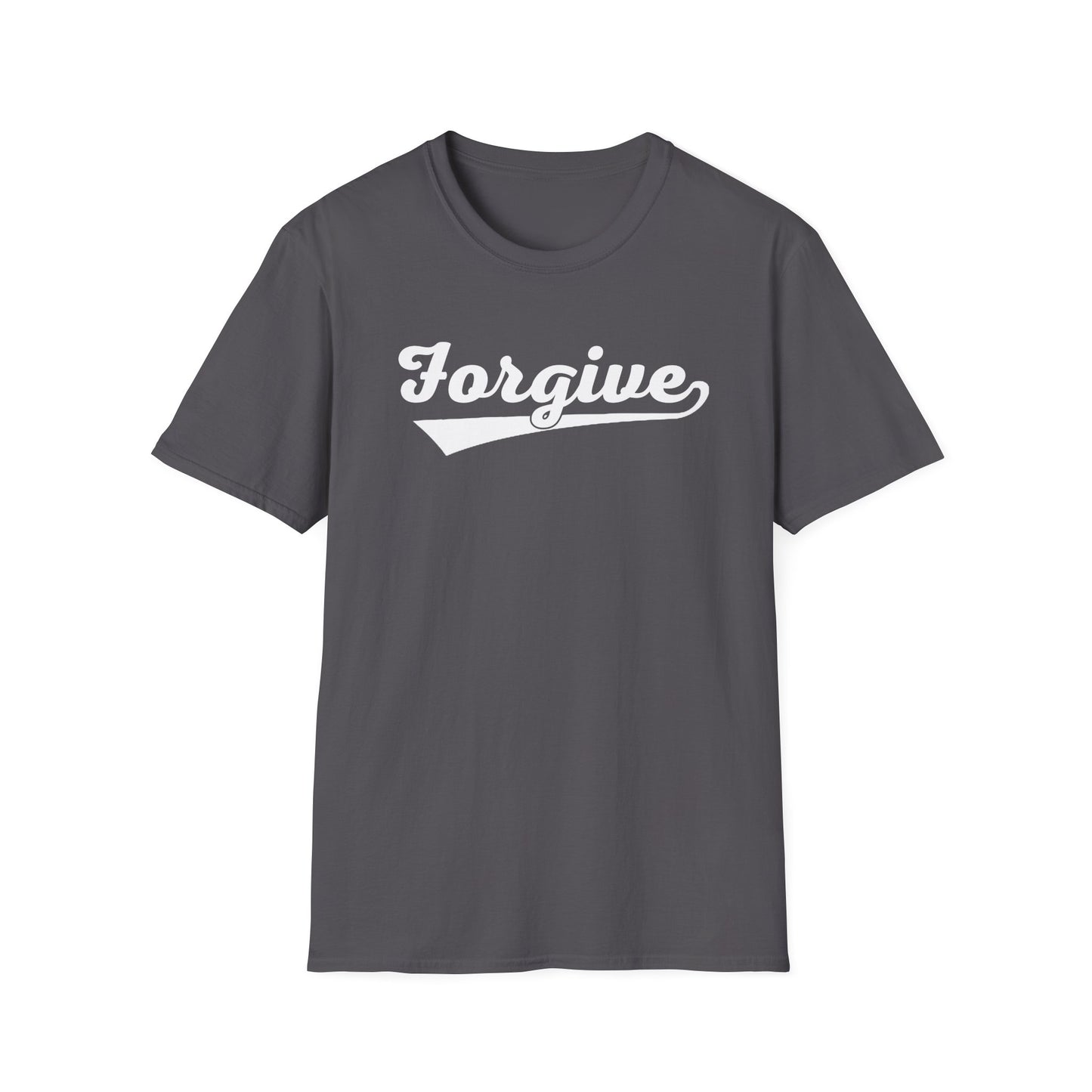 HomeRun Forgive Unisex T-Shirt | Baseball Script Tee | Inspirational Graphic Shirt | Positive Message Apparel | Motivational Unisex Shirt
