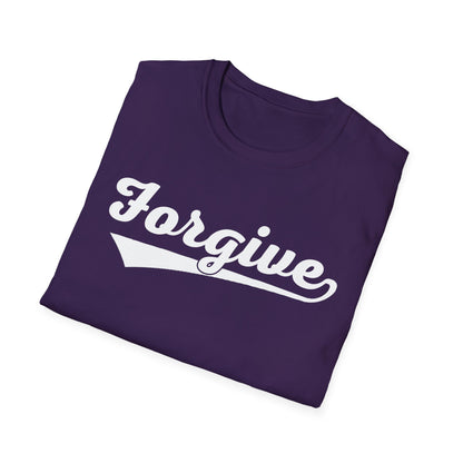 HomeRun Forgive Unisex T-Shirt | Baseball Script Tee | Inspirational Graphic Shirt | Positive Message Apparel | Motivational Unisex Shirt