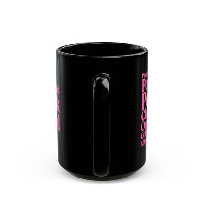 Pink Girls 4 God Mug - Black Contrast Collection