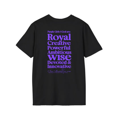 Purple Girls 4 God Adult T-shirt | Black Contrast