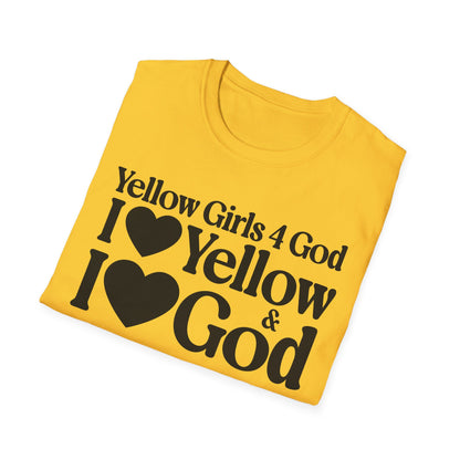 Yellow Girls 4 God Adult T-shirt - You Are Cheerful, Successful, Inventive, Communicators, Adventurous, Intelligent, and Resilient!