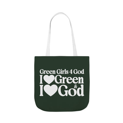 Green Girls 4 God Tote Bag - You are A Leader, Helpful, Healthy, Joyful, Generous, Harmonious and Secure!