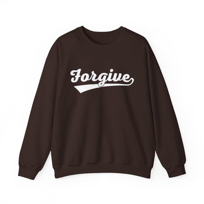 HomeRun Forgive Sweatshirt | Baseball Script Crewneck | Inspirational Graphic Sweatshirt | Motivational Unisex Sweatshirt