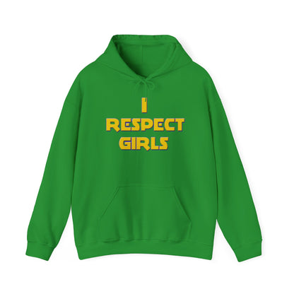 I Respect Girls Adult Hoodie - Real Men Lead With Respect