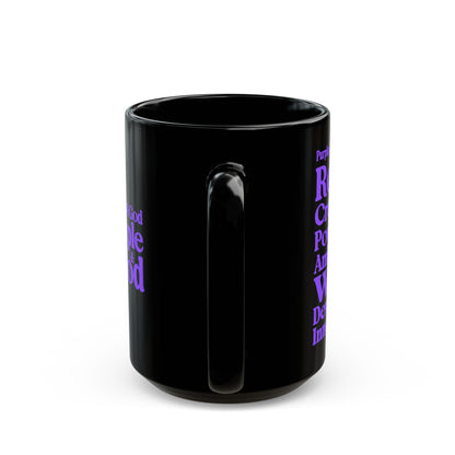 Purple Girls 4 God Mug - Black Contrast Collection