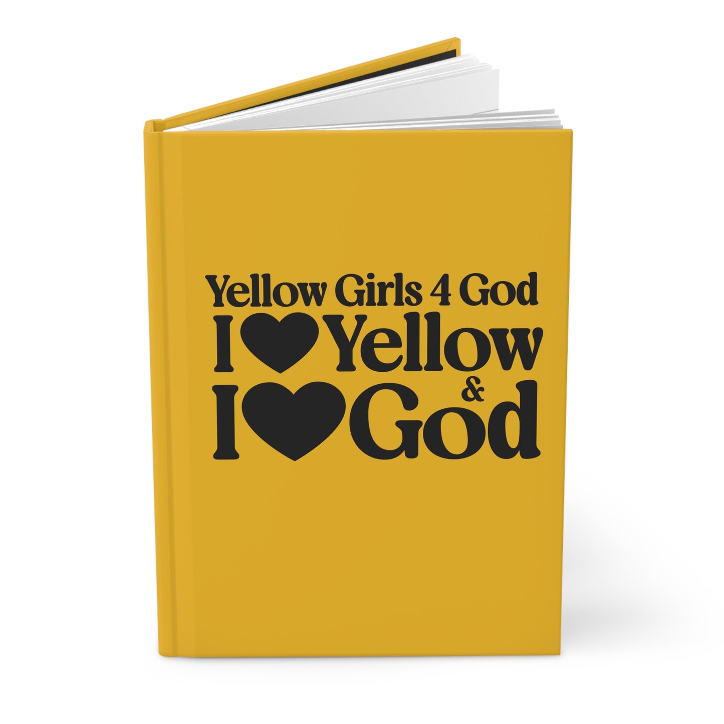 Yellow Girls for God Hardcover Journal – Double-Sided Inspirational Notebook | Matte Hardcover | 150 Lined Pages | Gift for Women & Girls