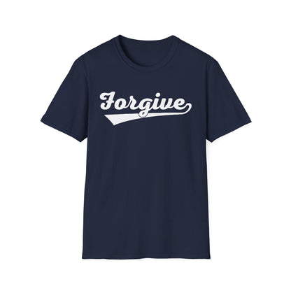 HomeRun Forgive Unisex T-Shirt | Baseball Script Tee | Inspirational Graphic Shirt | Positive Message Apparel | Motivational Unisex Shirt