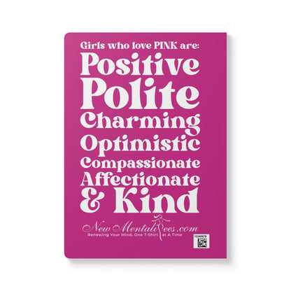 Pink Girl 4 Life Softcover Journal – Double-Sided Inspirational Journal | 100 or 200 Pages | Notebook for Girls & Women Who Love Pink