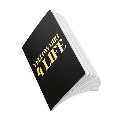 Yellow Girl 4 Life (Black) Softcover Journal – Double-Sided Inspirational Journal | 100 or 200 Pages | Notebook for Girls & Women Who Love Yellow