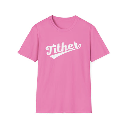 HomeRun Tither T-Shirt | Baseball Script Tee | Inspirational Giving Shirt | Positive Lifestyle Apparel | Motivational Graphic Tee