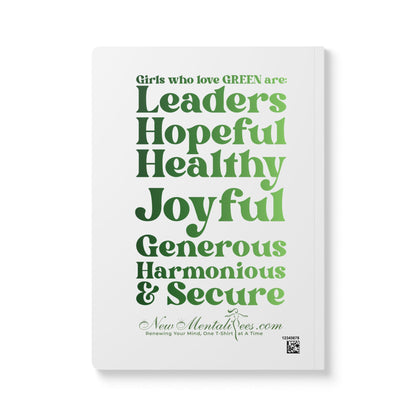 💚 Green Girl 4 Life (White) Softcover Journal – Double-Sided Inspirational Journal | 100 or 200 Pages | Notebook for Girls & Women Who Love Green