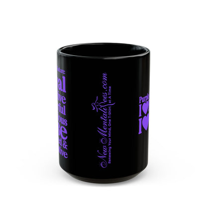 Purple Girls 4 God Mug - Black Contrast Collection
