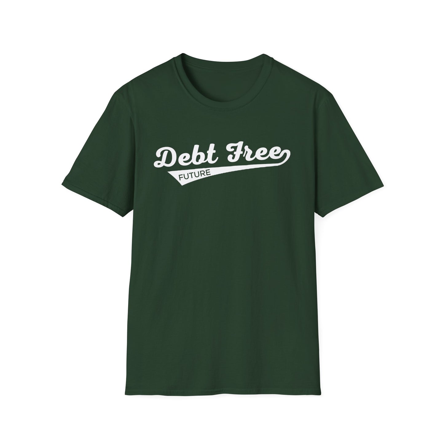 Debt Free Future Baseball Script Unisex T-Shirt - Motivational Money Mindset - Debt-Free Lifestyle Gift