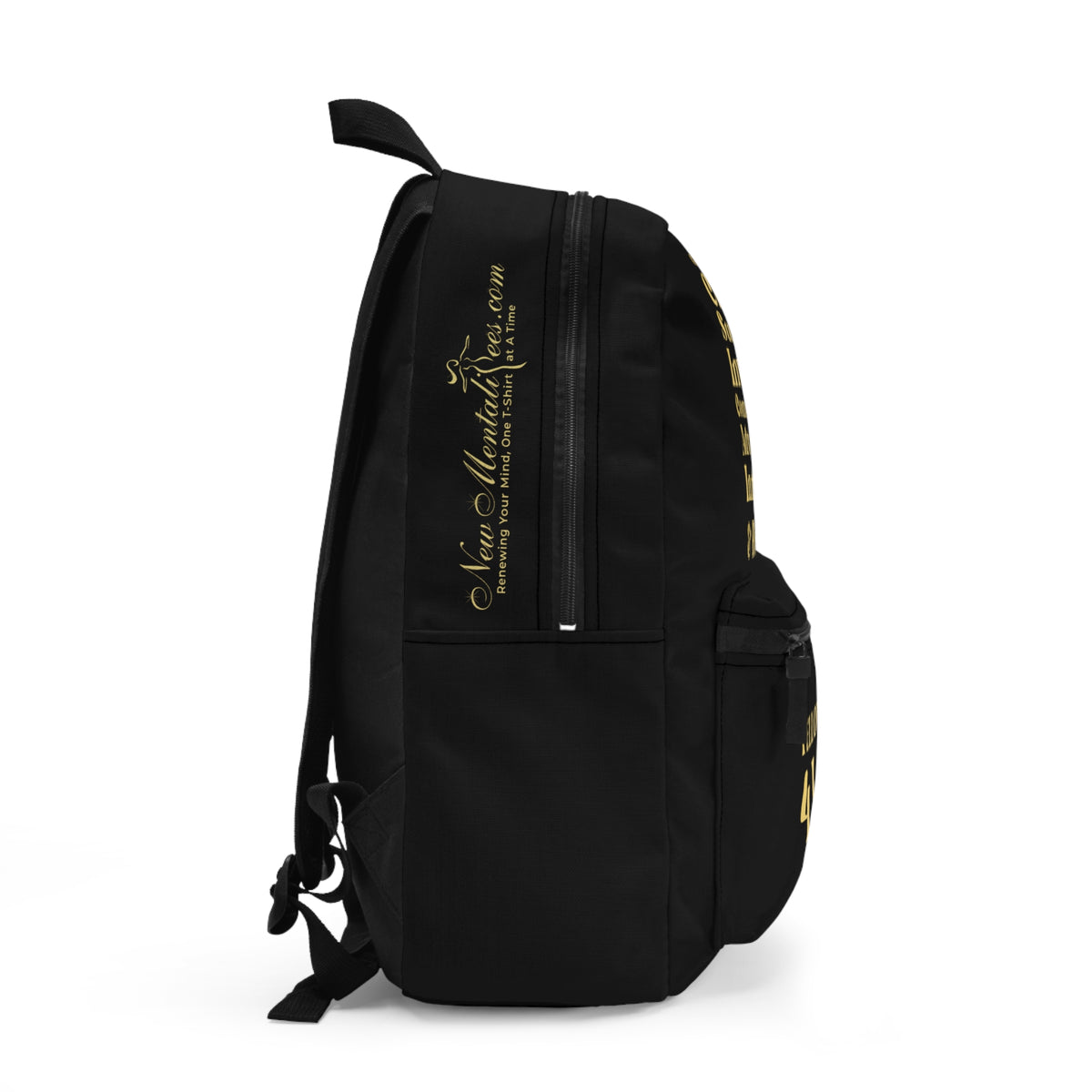 Yellow Girl 4 Life Black Contrast Backpack – Inspirational Girls School Backpack | Girl Power Bookbag | Lightweight Travel, School & Everyday Bag