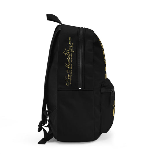 Yellow Girl 4 Life Black Contrast Backpack – Inspirational Girls School Backpack | Girl Power Bookbag | Lightweight Travel, School & Everyday Bag