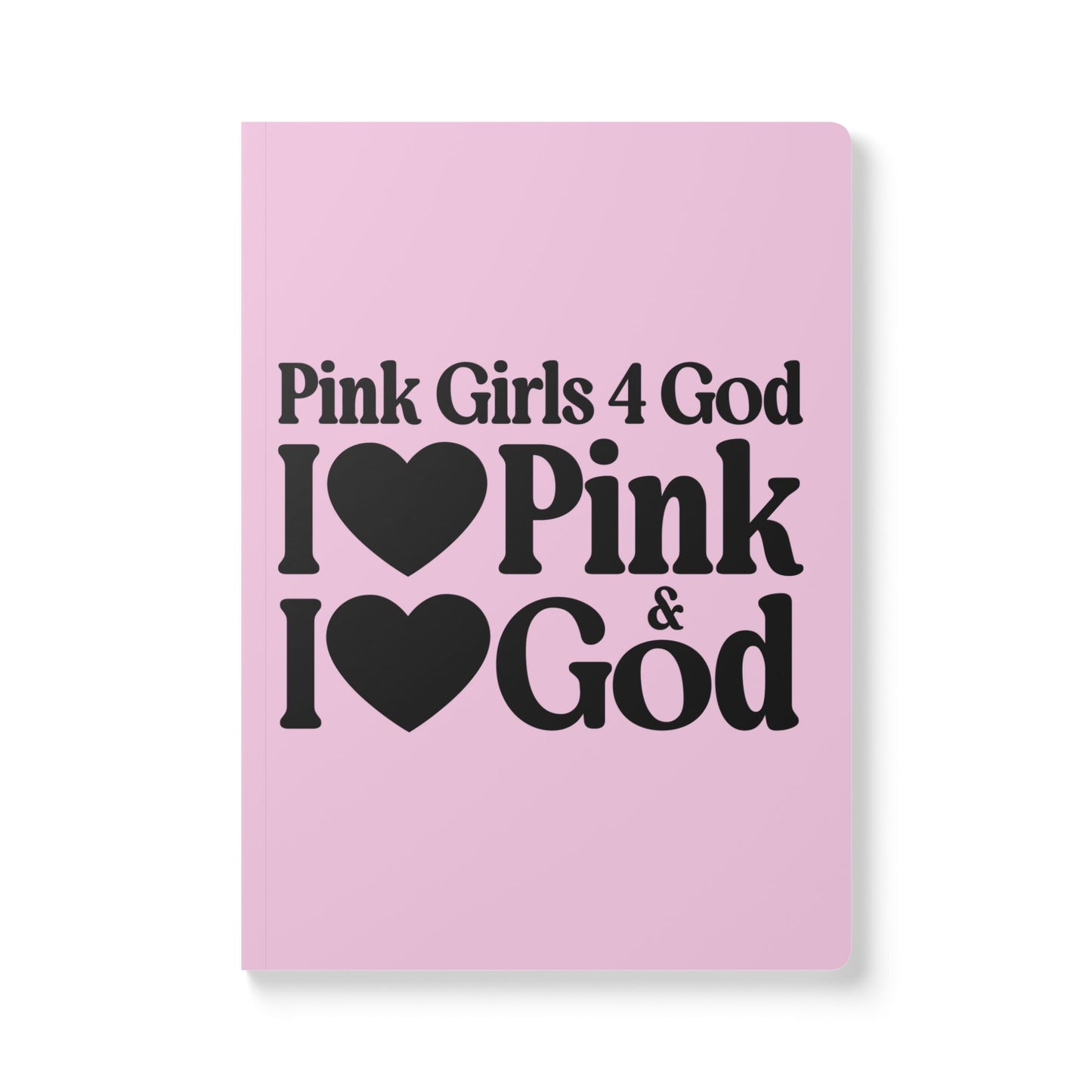 Pink Girls 4 God Softcover Journal – Double-Sided Inspirational Faith Journal | 100 or 200 Pages | Notebook for Girls & Women
