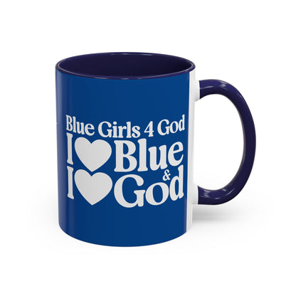 Blue Girls 4 God Mug - Color Collection