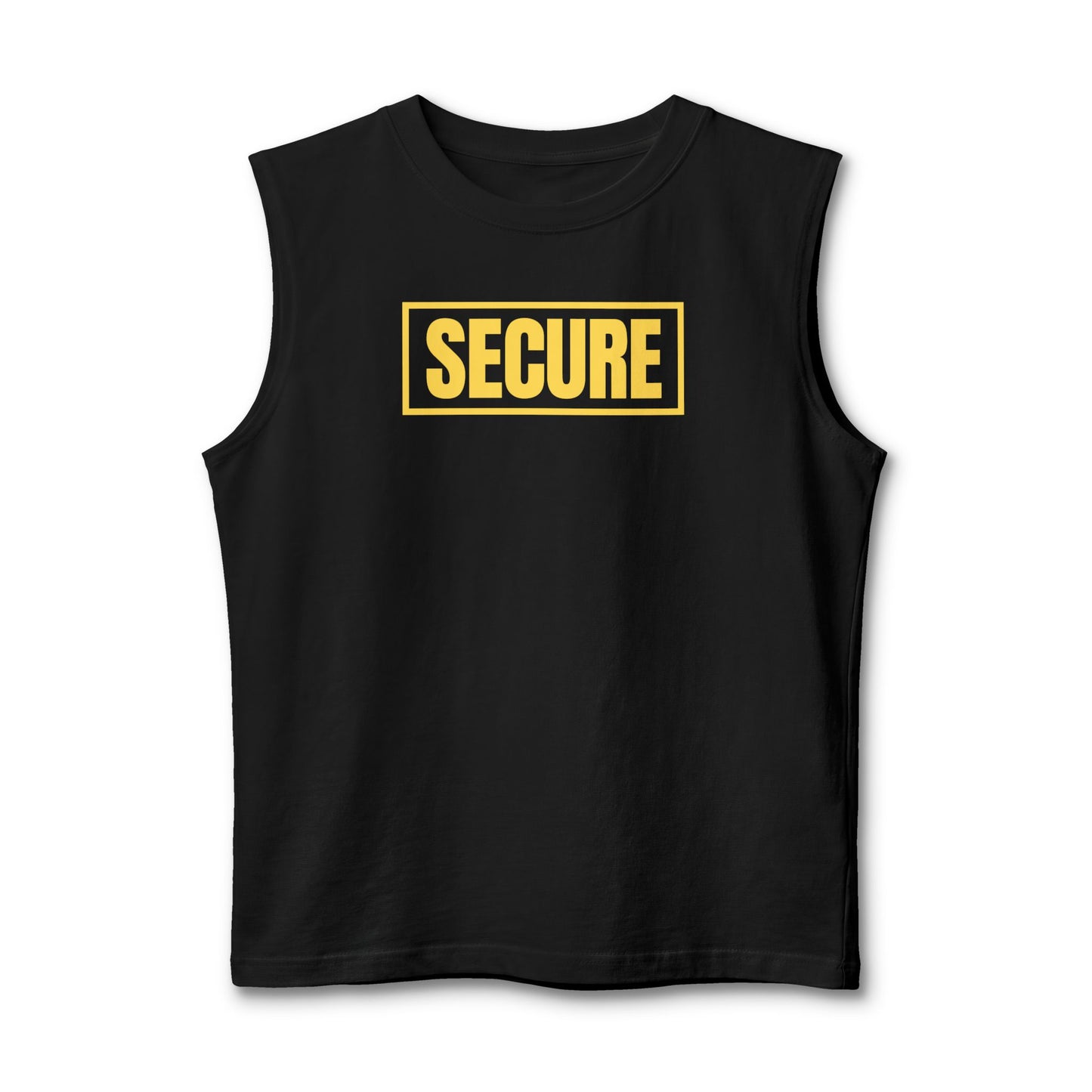 Secure Men's Tank Top – Yellow Design - Inspirational Confidence Tank | Inner Healing Inspired Mindset Apparel | Strength, Leadership & Self-Worth