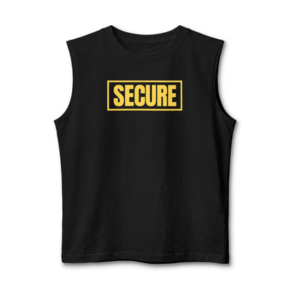 Secure Men's Tank Top – Yellow Design - Inspirational Confidence Tank | Inner Healing Inspired Mindset Apparel | Strength, Leadership & Self-Worth