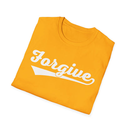 HomeRun Forgive Unisex T-Shirt | Baseball Script Tee | Inspirational Graphic Shirt | Positive Message Apparel | Motivational Unisex Shirt