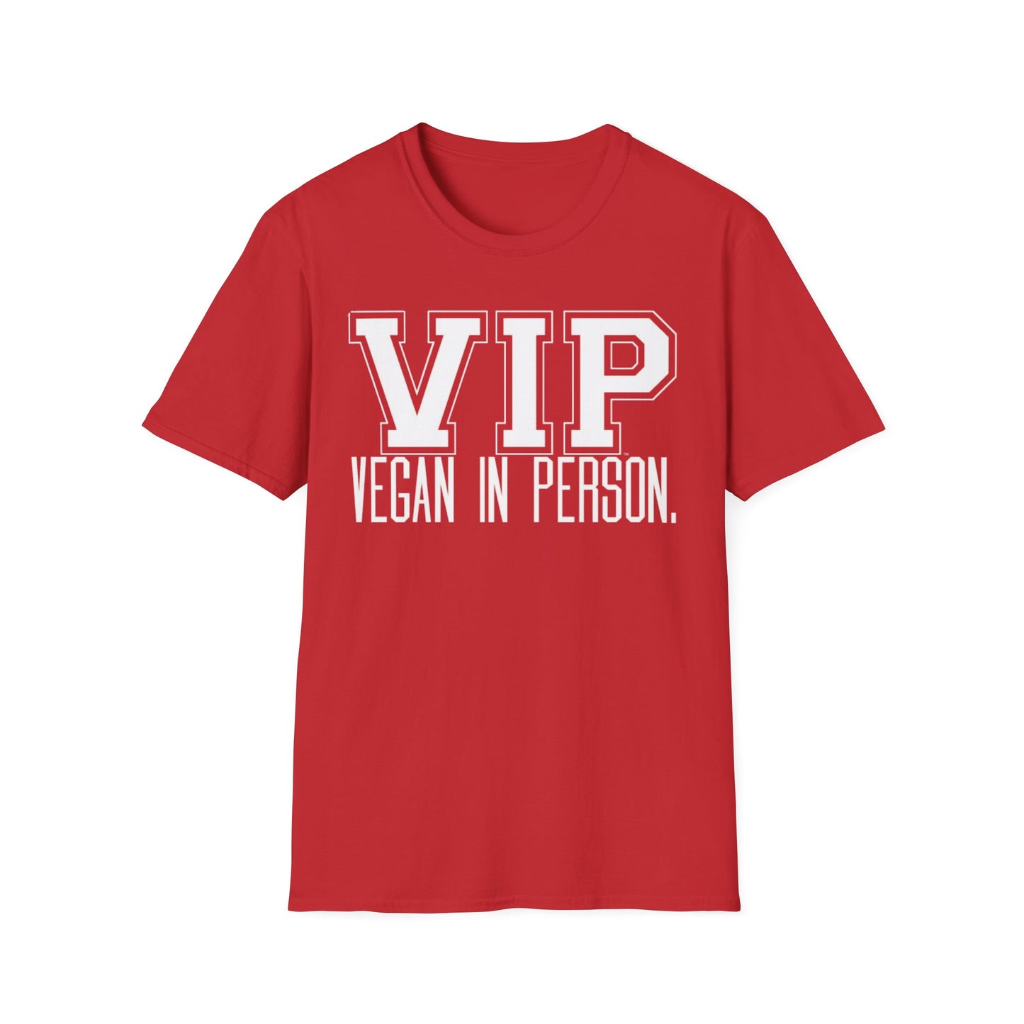 VIP Vegan Unisex T-Shirt, Vegan In Person Statement Conversation Starter Tee