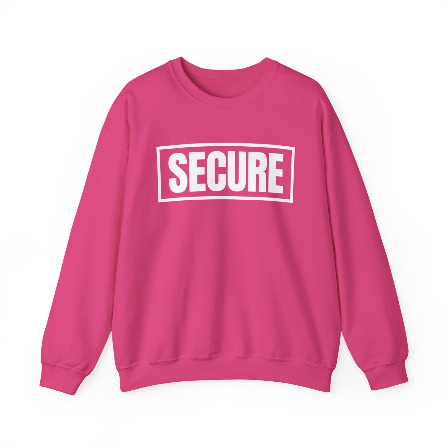Secure White Design Unisex Sweatshirt - Confidence You Can Feel & Faith You Can Wear