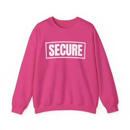 Secure White Design Unisex Sweatshirt - Confidence You Can Feel & Faith You Can Wear