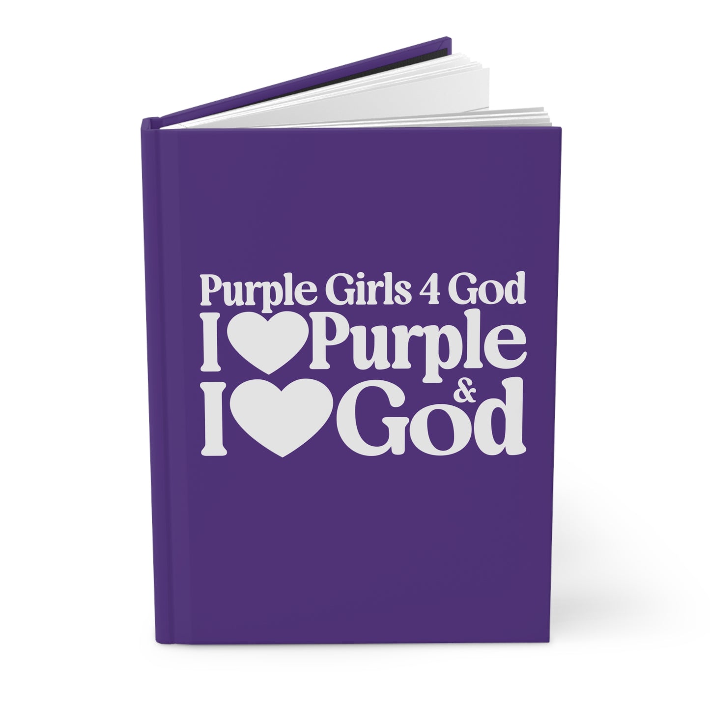 Purple Girls for God Hardcover Journal – Double-Sided Inspirational Notebook | Matte Hardcover | 150 Lined Pages | Gift for Women & Girls