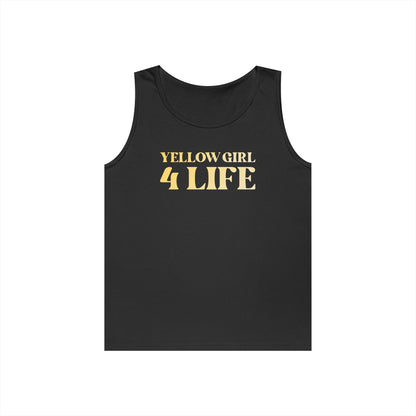 💛 Yellow Girl 4 Life Ladies Black Tank Top | Double-Sided Graphic Tank | Inspirational Sleeveless Tank for Women (Unisex)