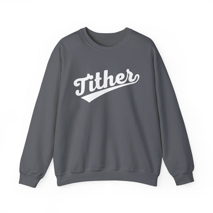 Home Run Tither Sweatshirt | Baseball Script Crewneck | Inspirational Giving Sweatshirt | Motivational Unisex Sweatshirt