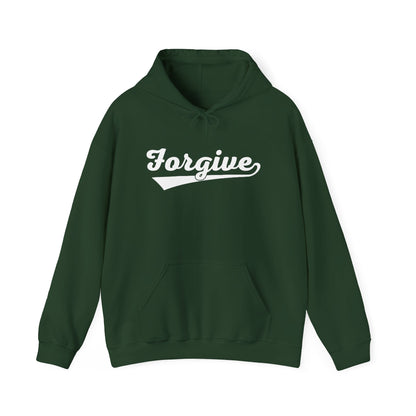 HomeRun Forgive Hoodie | Baseball Script Hoodie | Inspirational Graphic Hoodie | Positive Message Pullover | Motivational Unisex Hoodie