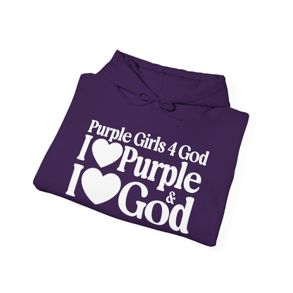 Purple Girls 4 God Adult Hoodie - You Are Royal, Creative, Powerful, Ambitious, Wise, Devoted, and Innovative!