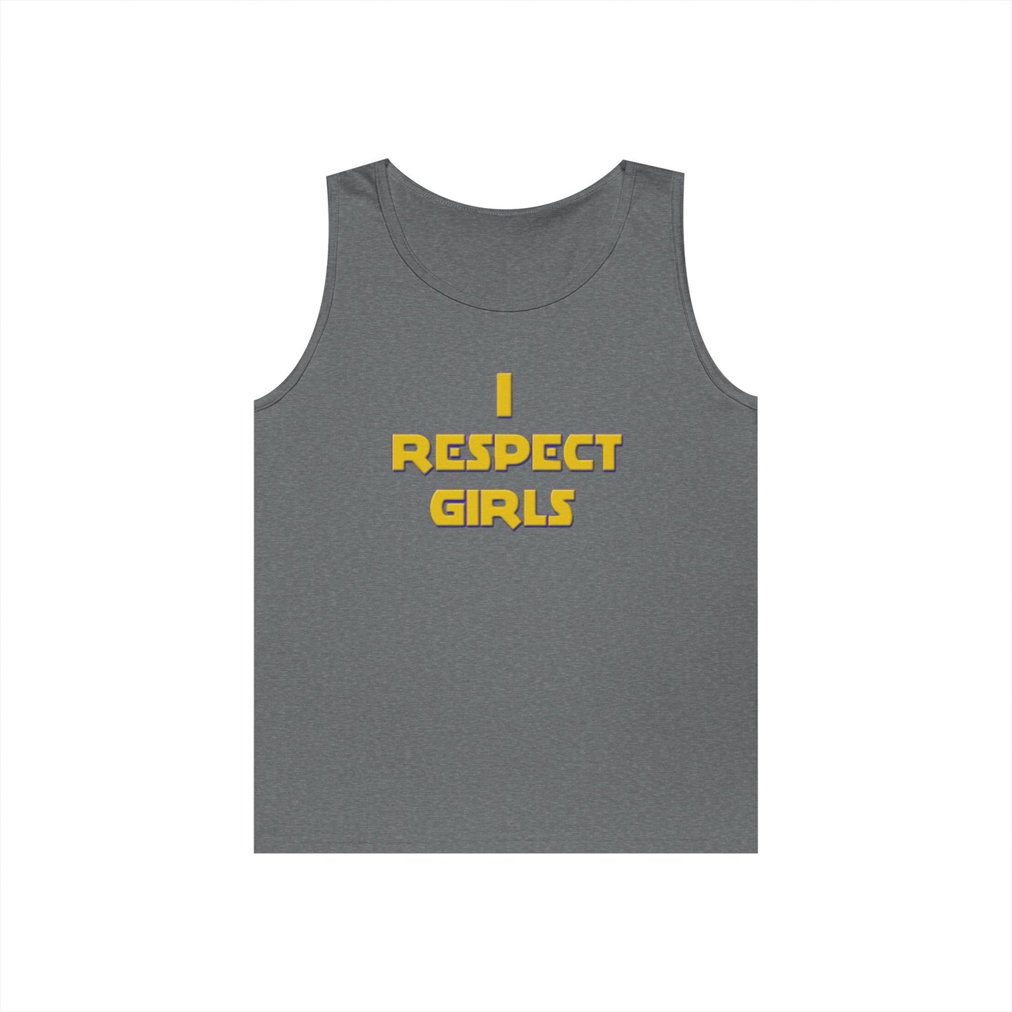 I Respect Girls Teen Boys Tank Top – Positive Message Sleeveless Shirt | Respect Matters Tank | Future Leader Apparel for Young Men