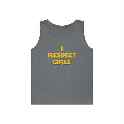 I Respect Girls Teen Boys Tank Top – Positive Message Sleeveless Shirt | Respect Matters Tank | Future Leader Apparel for Young Men