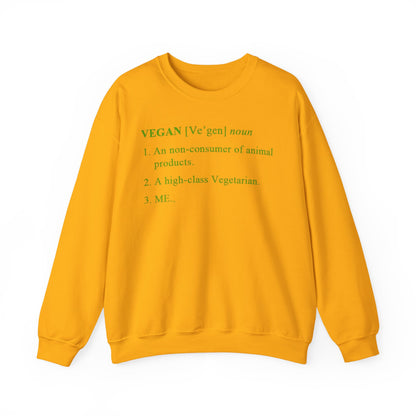 Vegan Definition Unisex Sweatshirt -  Funny & Bold Plant-Based Statement Pullover