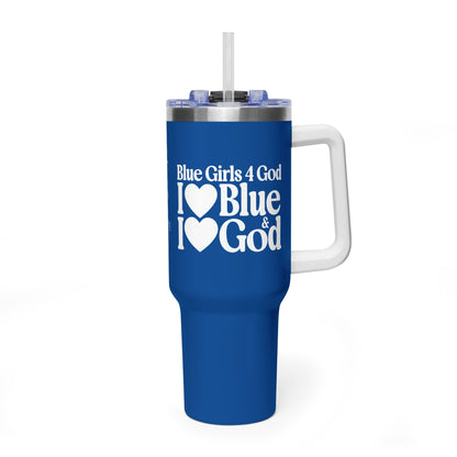 Blue Girls 4 God Colorful Tumbler - Faith Filled Women Who Love Blue