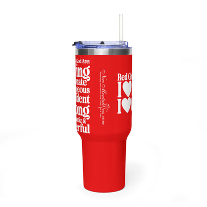 Red Girls 4 God Colorful Tumbler - Faith Filled Women Who Love Red