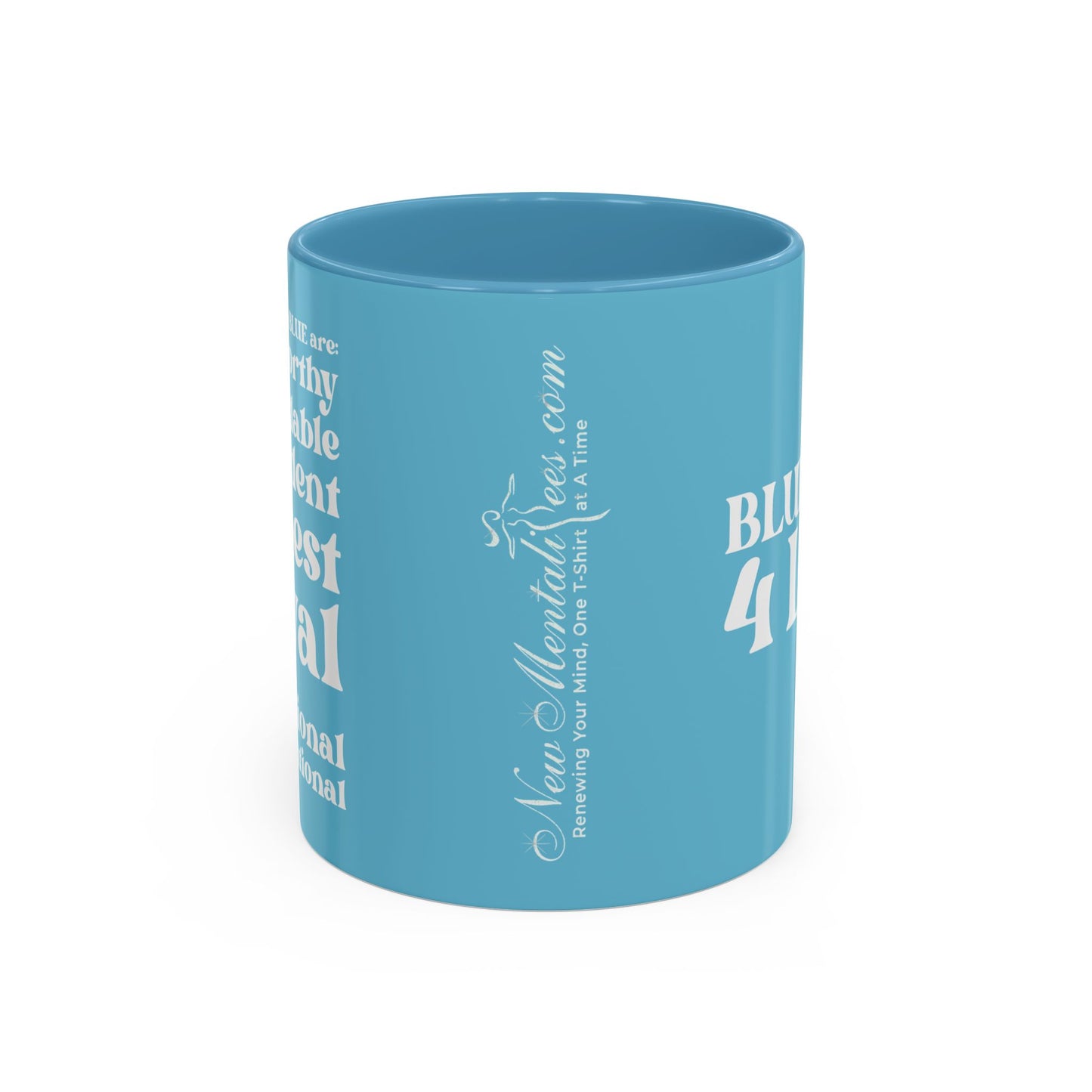 Blue Girl 4 Life Blue Mug - Positive Affirmation, Cute, Inspirational Double Sided, 11oz & 15oz Mug, Great Gift