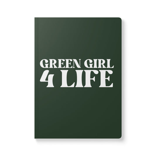 💚 Green Girl 4 Life Softcover Journal – Double-Sided Inspirational Journal | 100 or 200 Pages | Notebook for Girls & Women Who Love Green