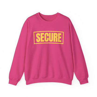 Secure Yellow Design Unisex Sweatshirt - Confidence You Can Feel & Faith You Can Wear