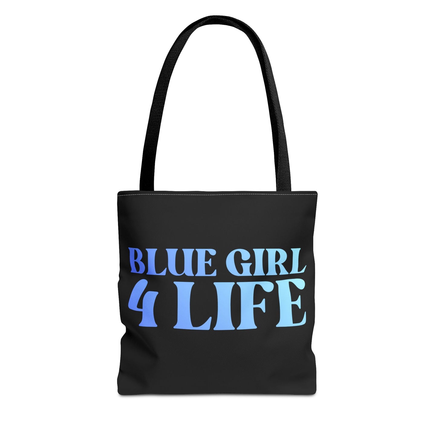 Blue Girl 4 Life Tote Bag - Cute Black Bag for Women and Girls, Double Sided Inspirational Tote