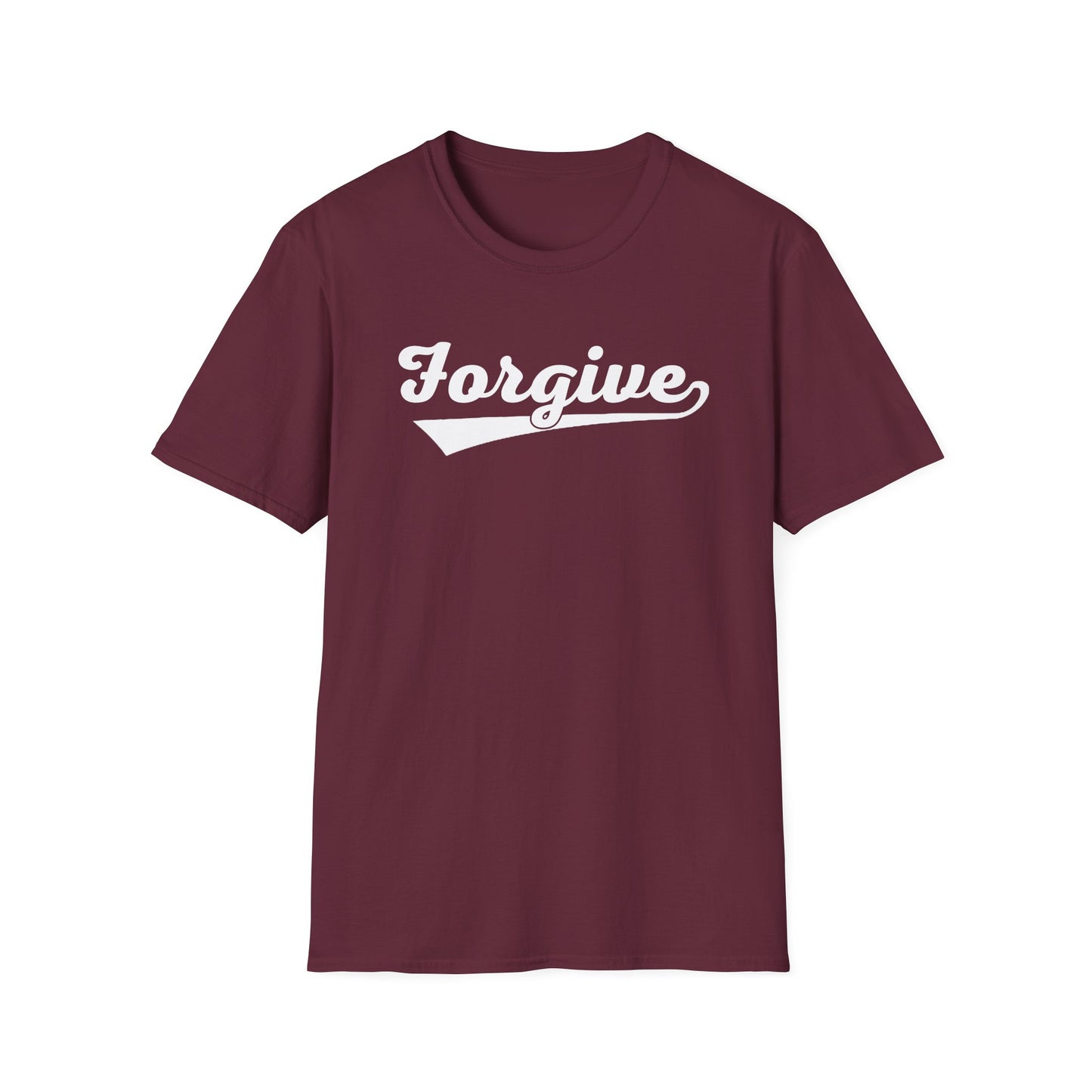 HomeRun Forgive Unisex T-Shirt | Baseball Script Tee | Inspirational Graphic Shirt | Positive Message Apparel | Motivational Unisex Shirt