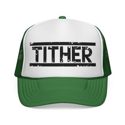 Tough Tither Trucker Hat | Faith-Based Christian Cap, Adjustable Unisex Tithing Hat, Church Wear, Gift for Believers