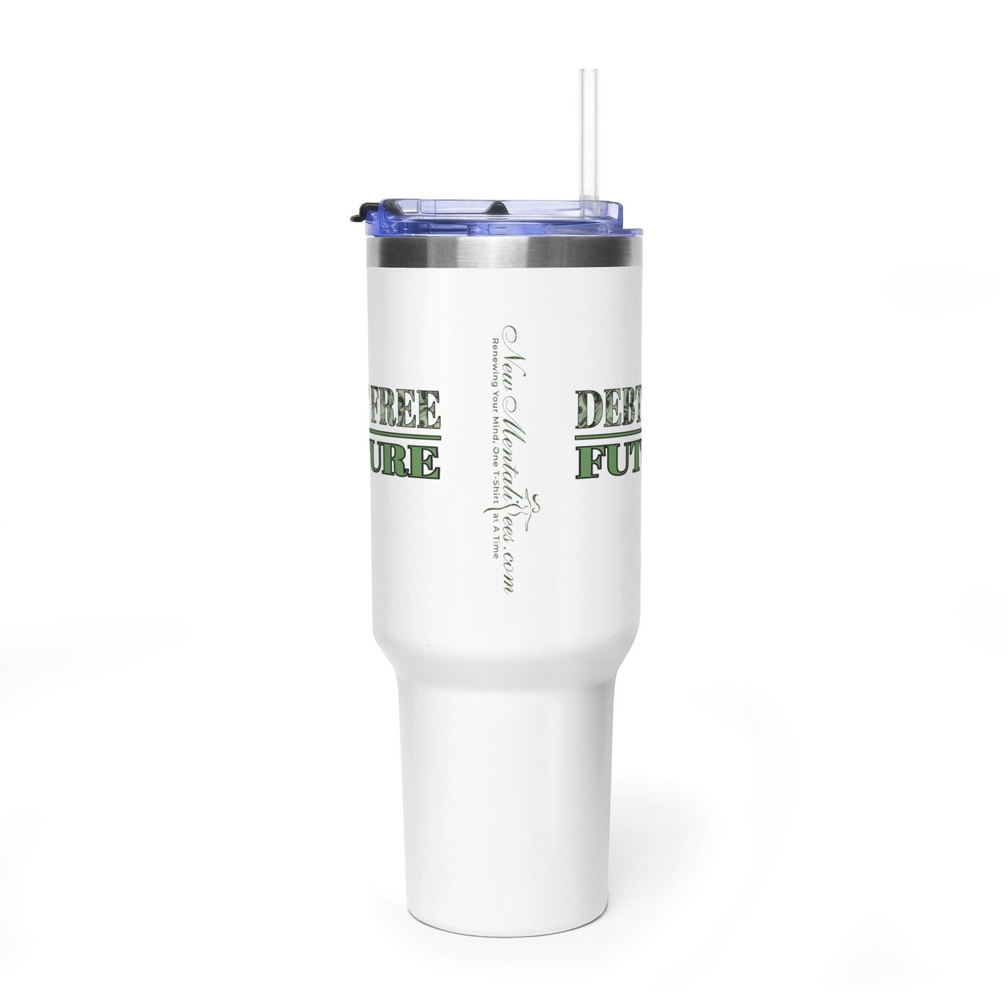 Debt Free Future 40oz Tumbler – Money Font Motivation Travel Cup